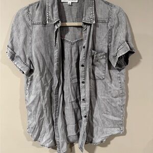 Gray Denim Shirt